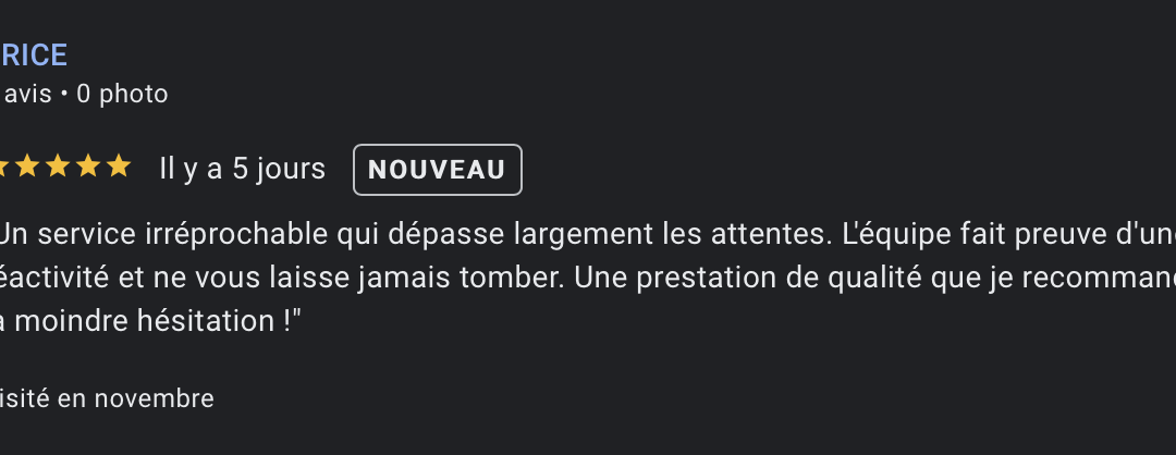 ✨ Un retour client qui fait chaud au cœur ! ✨
